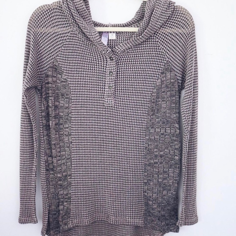 Boutique Waffle Knit Hoodie